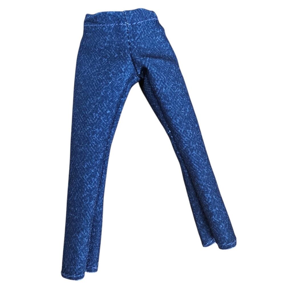 Vintage 1990s Mattel Barbie Doll Jegging Jeans w/ Gold Side Detail